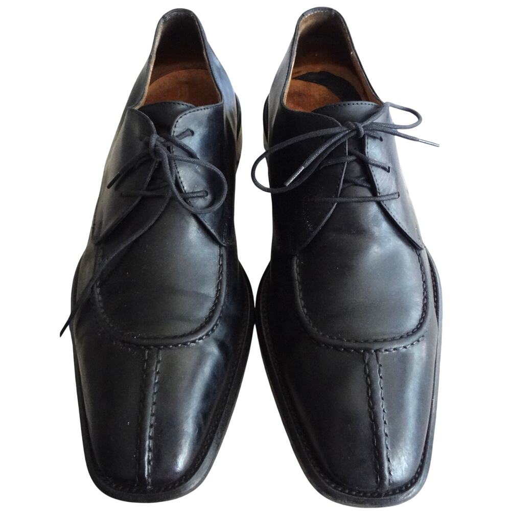 Bachrach Split Toe Black Calf Leather Oxford Derby Dress Shoe ITALY Mens 8
